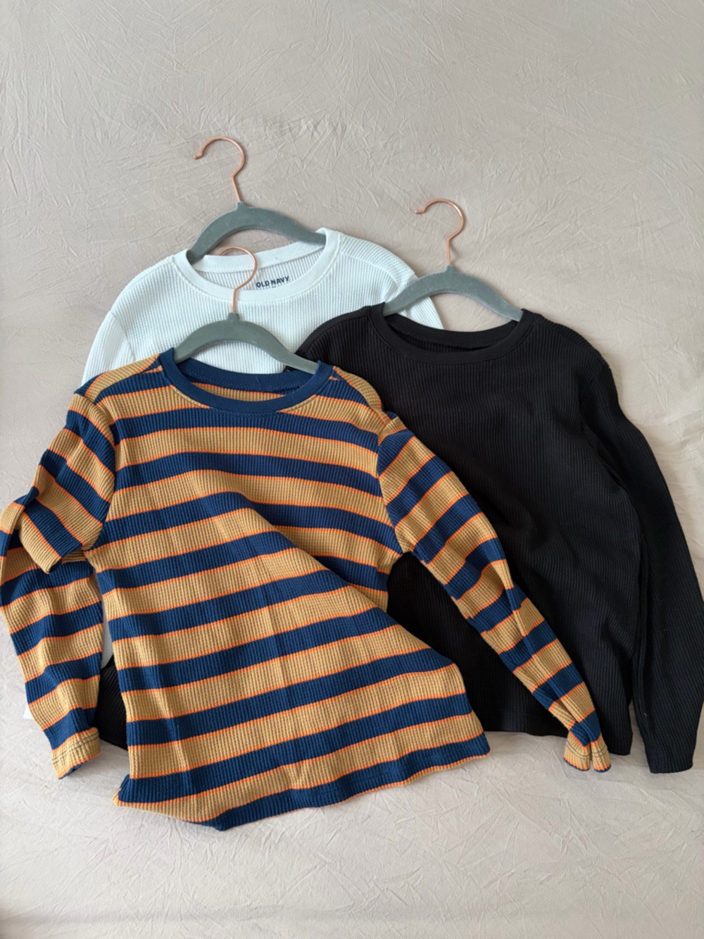 Like new 5T bundle of 3 Old Navy Waffle knit long sleeve tees
